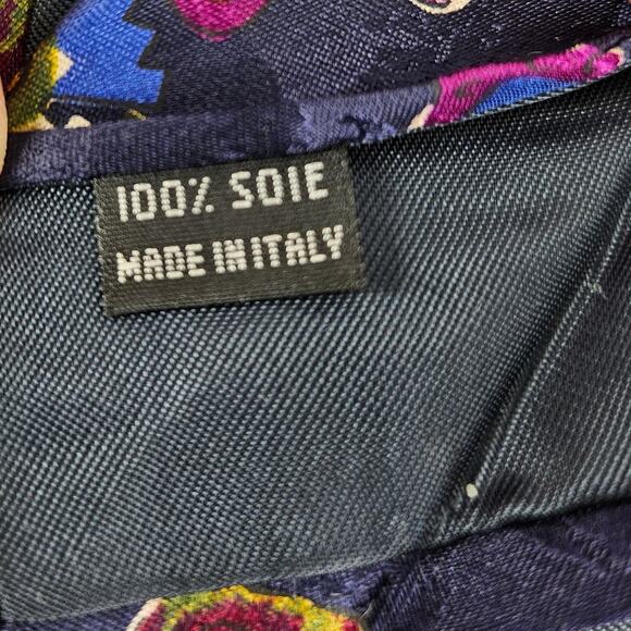 PAL ZILERI MEN’S 4" TIE – 100% SILK – GEOMETRIC PATTERN – VINTAGE ITALIAN DESIGN - Picture 7 of 7